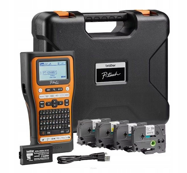Label printer Brother PT-E560BTSP with Bluetooth + 4 tapes 24MM PROFESIONAL
