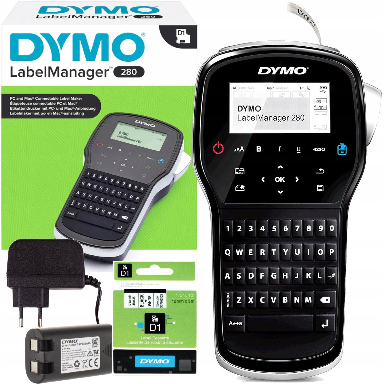 Label printer DYMO LabelManager LM280 S0968920 + tape D1