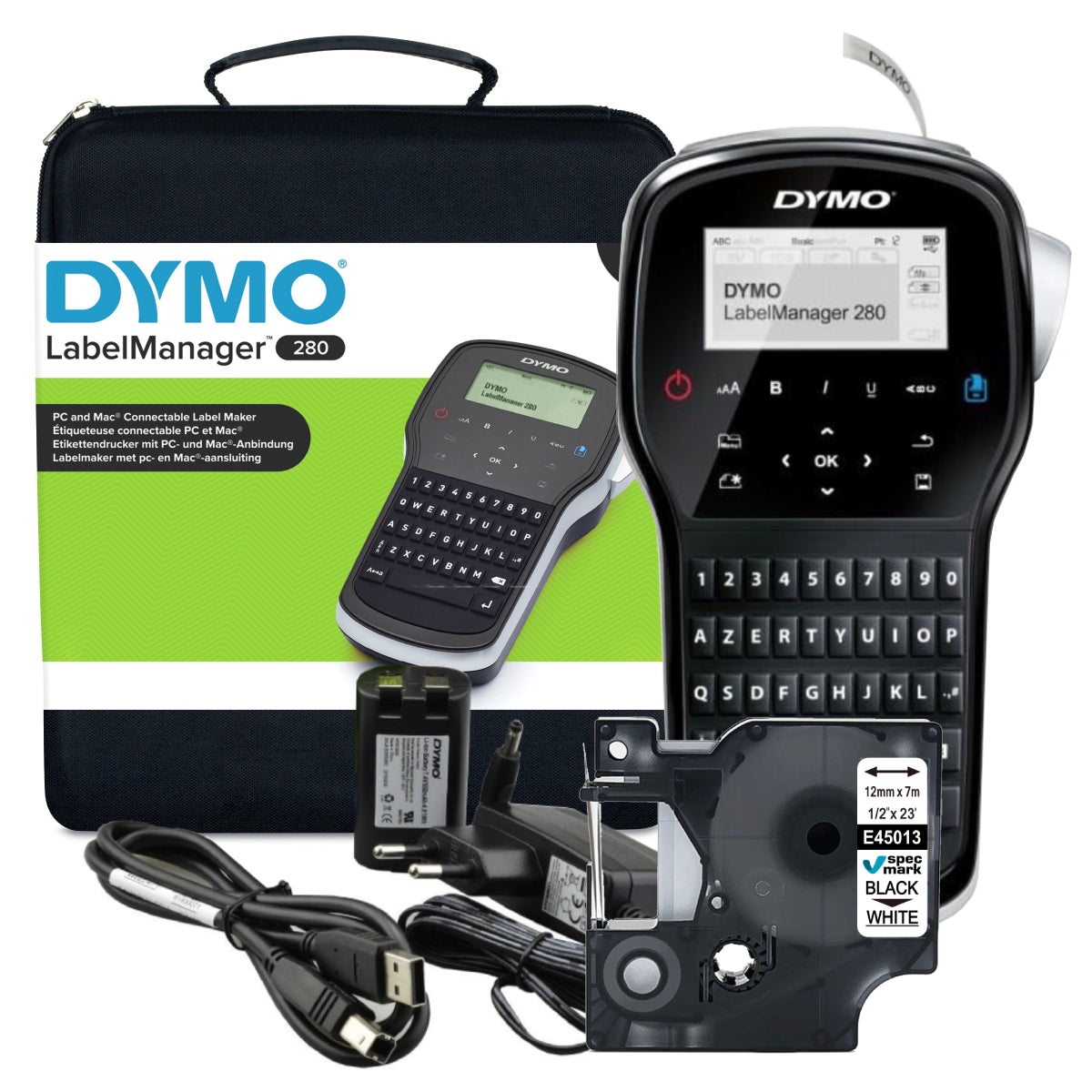 Label printer DYMO LabelManager LM280 suitcase set + tape 45013