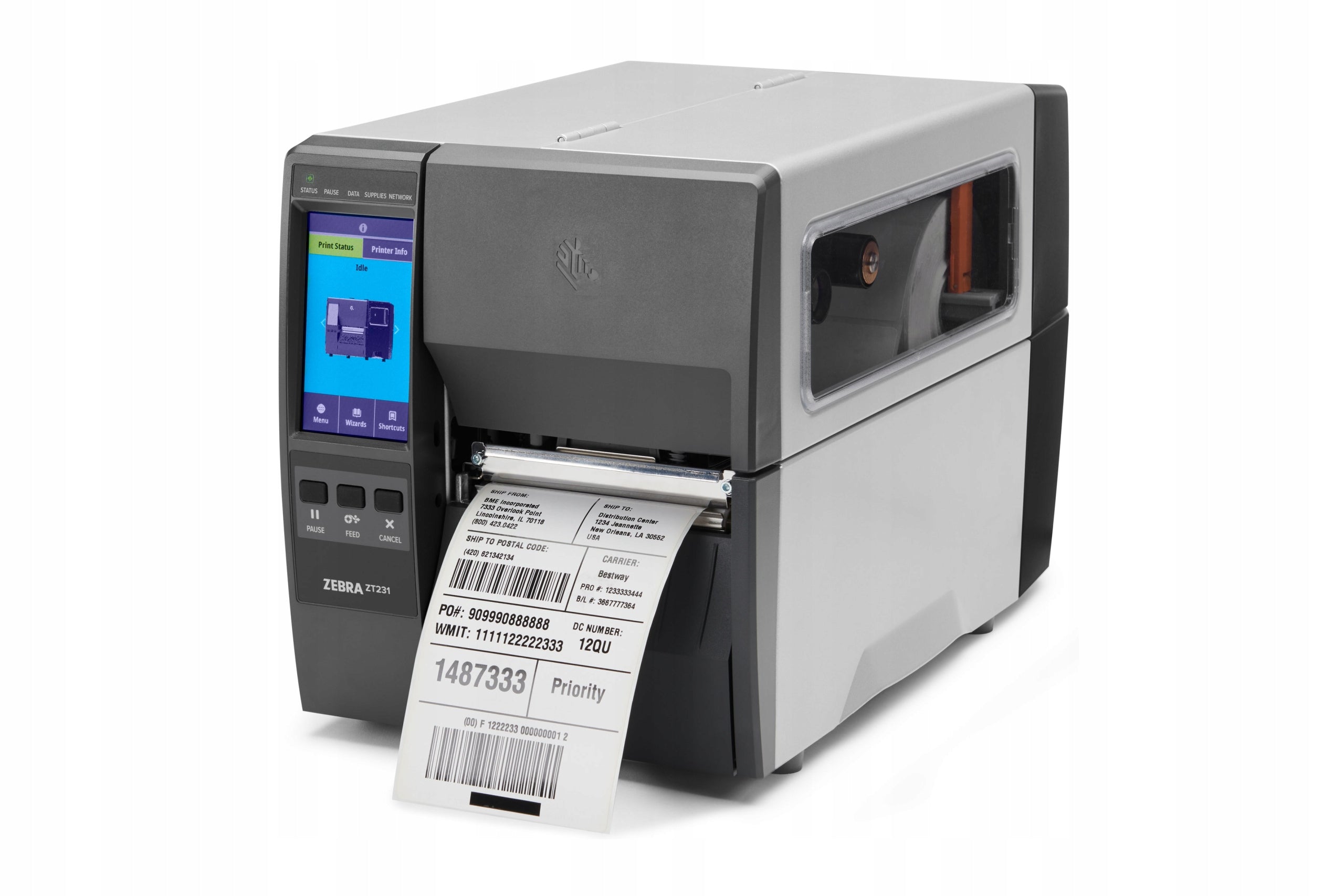 Label printer Zebra ZT231 thermal transfer and thermal 203 dpi USB LAN
