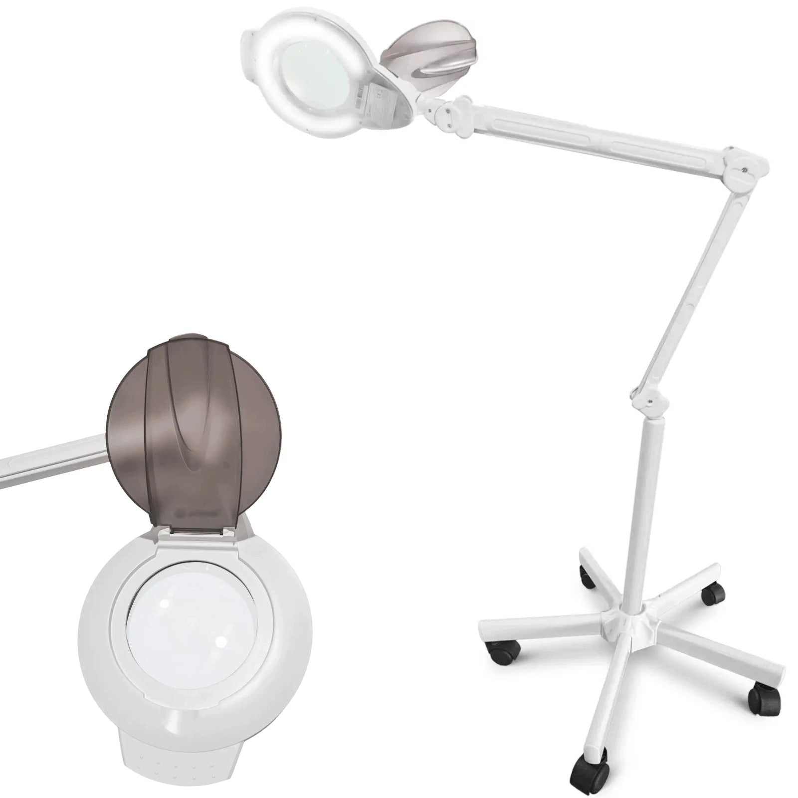 Lamp cosmetic magnifier Physa 10W 820lm 5 dpt 72 LED arm 100cm 230V