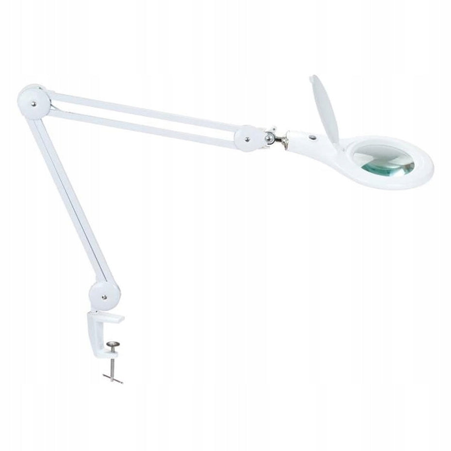 Lamp with magnifying glass 5D 56xLED screwed to the tabletop