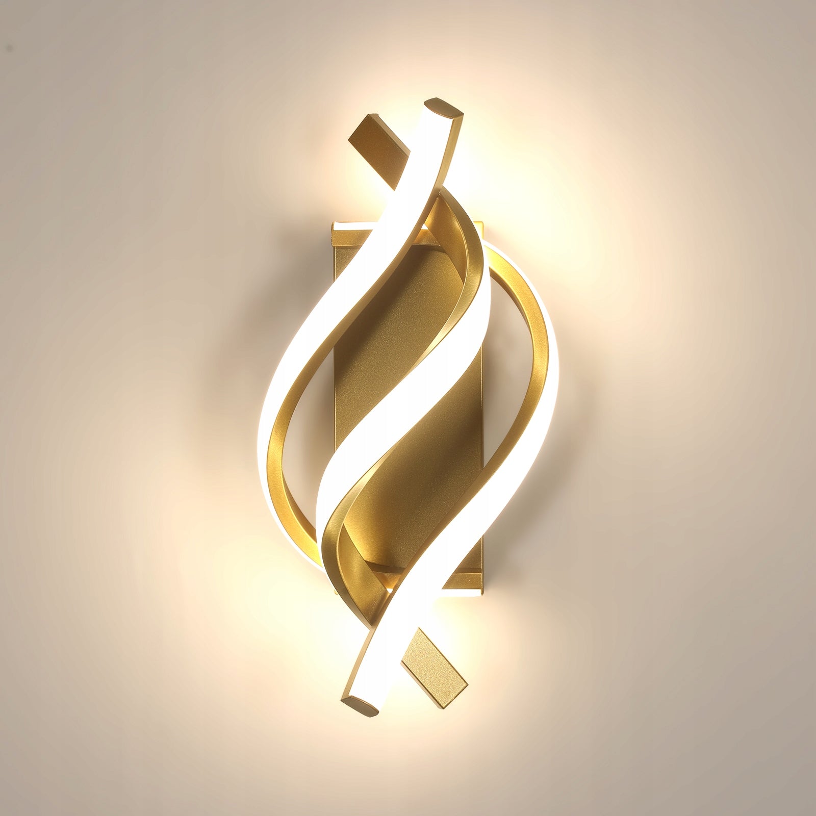 Lampa Ścienna Led Złoty Kinkiet Ścienny Nowoczesny Do Sypialni 22w 4500k Packaging status original