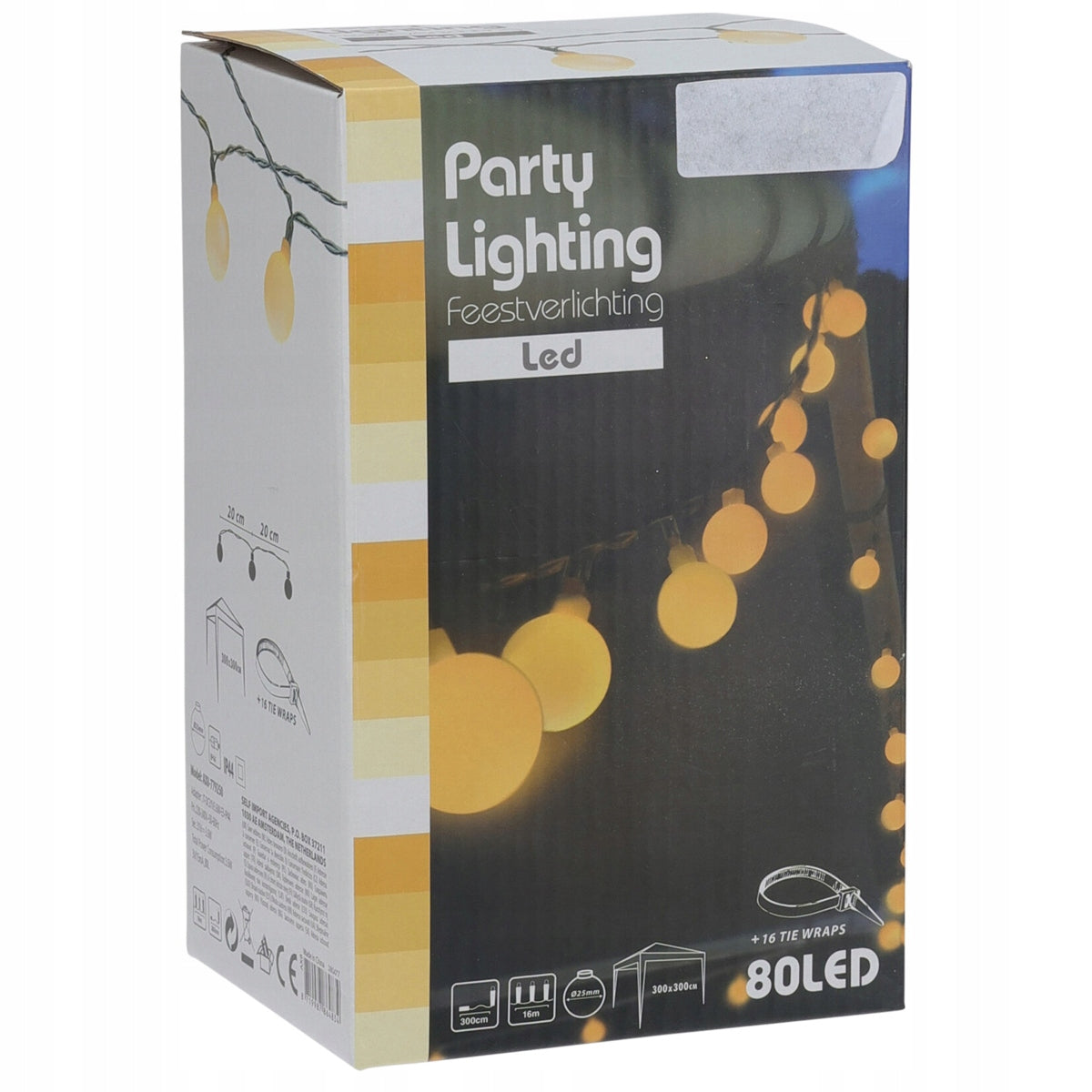 Lamps GARLAND lights for garden gazebo balcony long 16 m garland balls Brand Koopman International