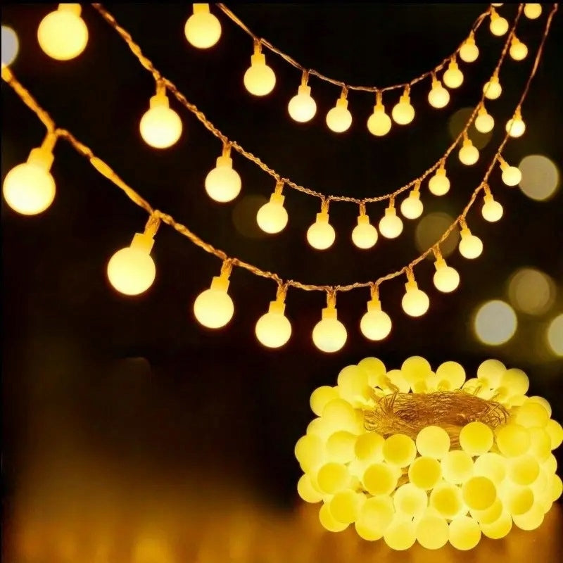 Lamps GARLAND lights for garden gazebo balcony long 16 m garland balls Globe diameter 2.5 cm