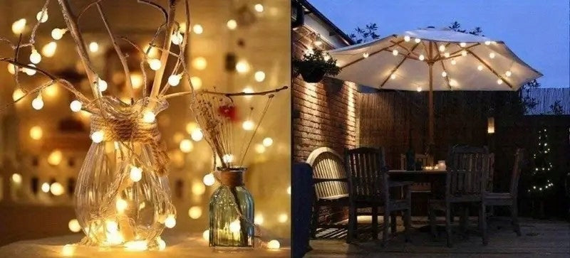 Lamps GARLAND lights for garden gazebo balcony long 16 m garland balls Length 1600 cm