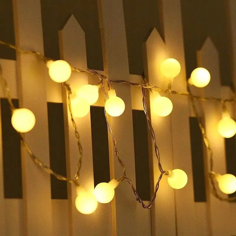 Lamps GARLAND lights for garden gazebo balcony long 16 m garland balls Power supply mains
