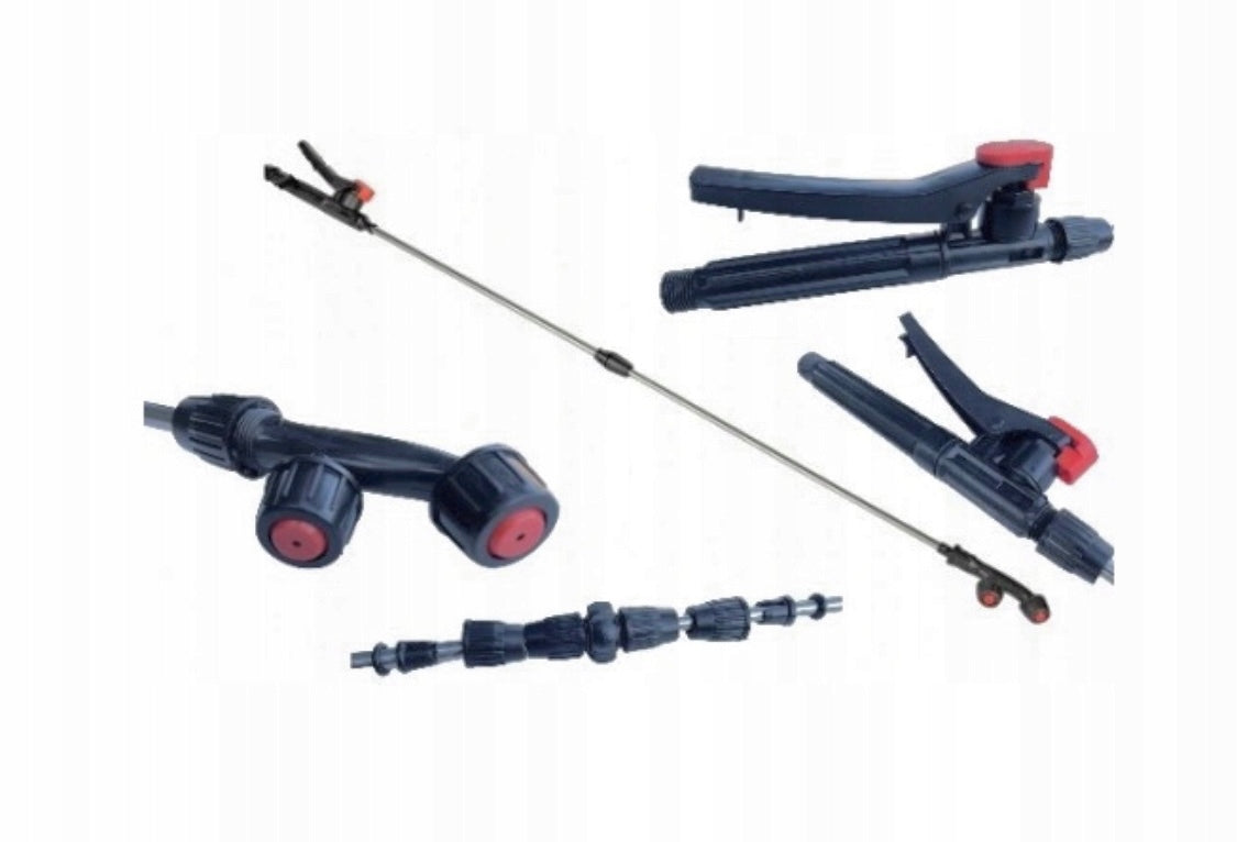 Lance for telescopic sprayer 120cm 2x nozzle handle set lock
