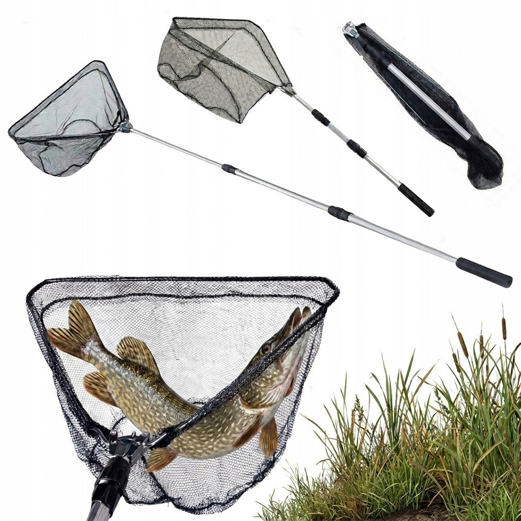Landing net RUMPOL ALUMINIUM LANDING NET 195 CM TELESCOPIC 195 x 50 cm 055