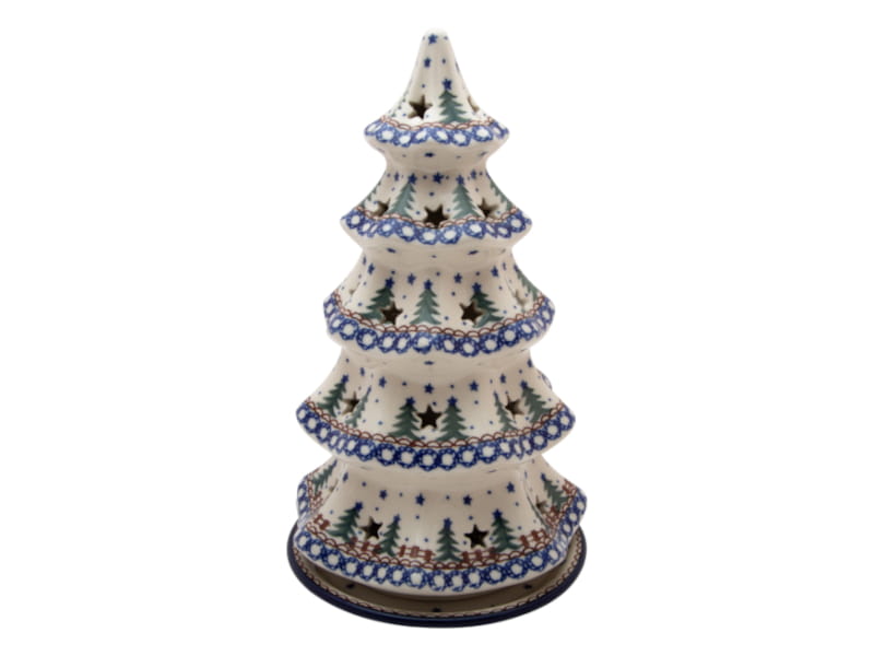 Lantern Christmas Tree 24 cm Ceramika Artystyczna Bolesławiec dek 0340 CHRISTMAS TREES Brand Ceramika Artystyczna
