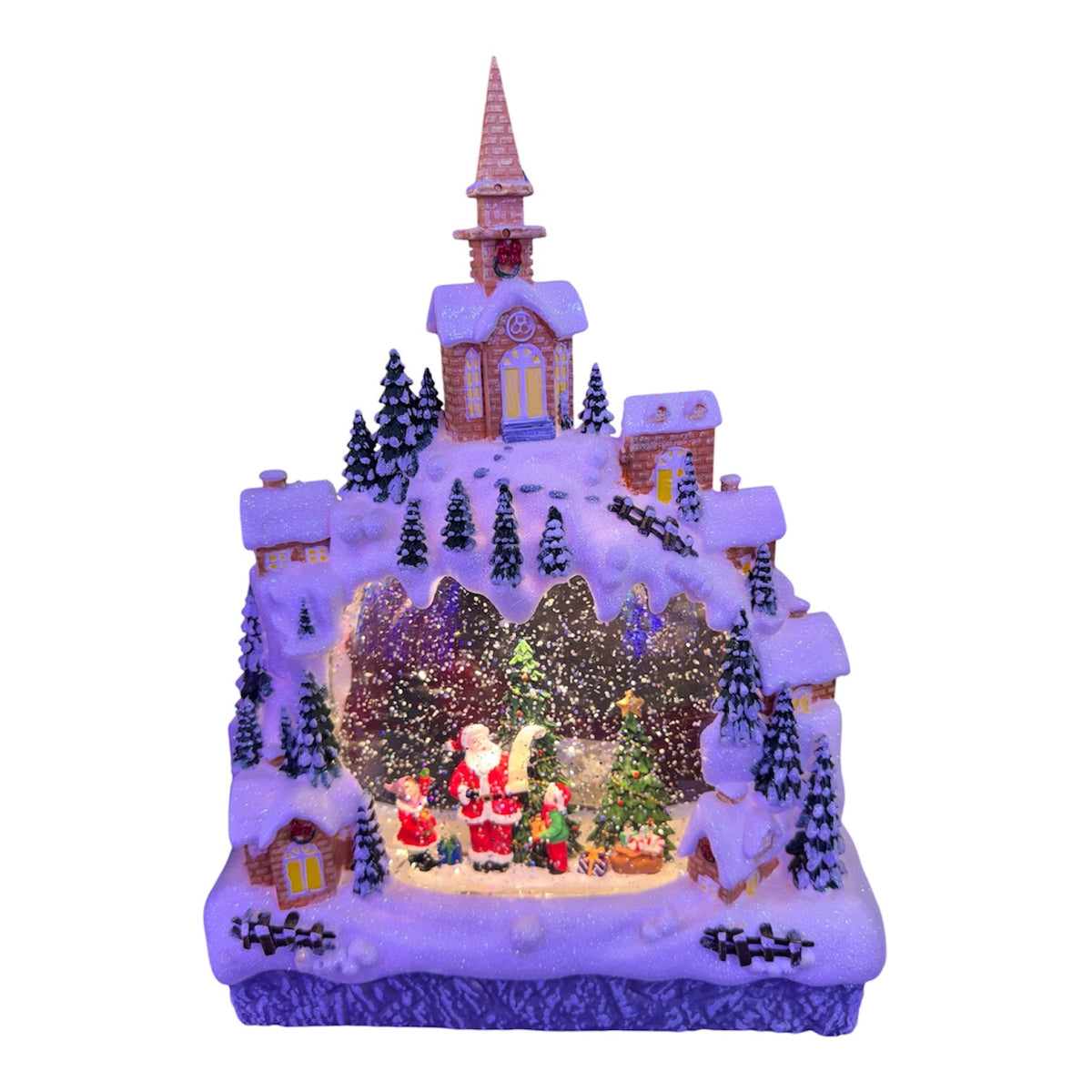 Lantern-snowball shaped TOWN with Santa Claus Manufacturer code 1293