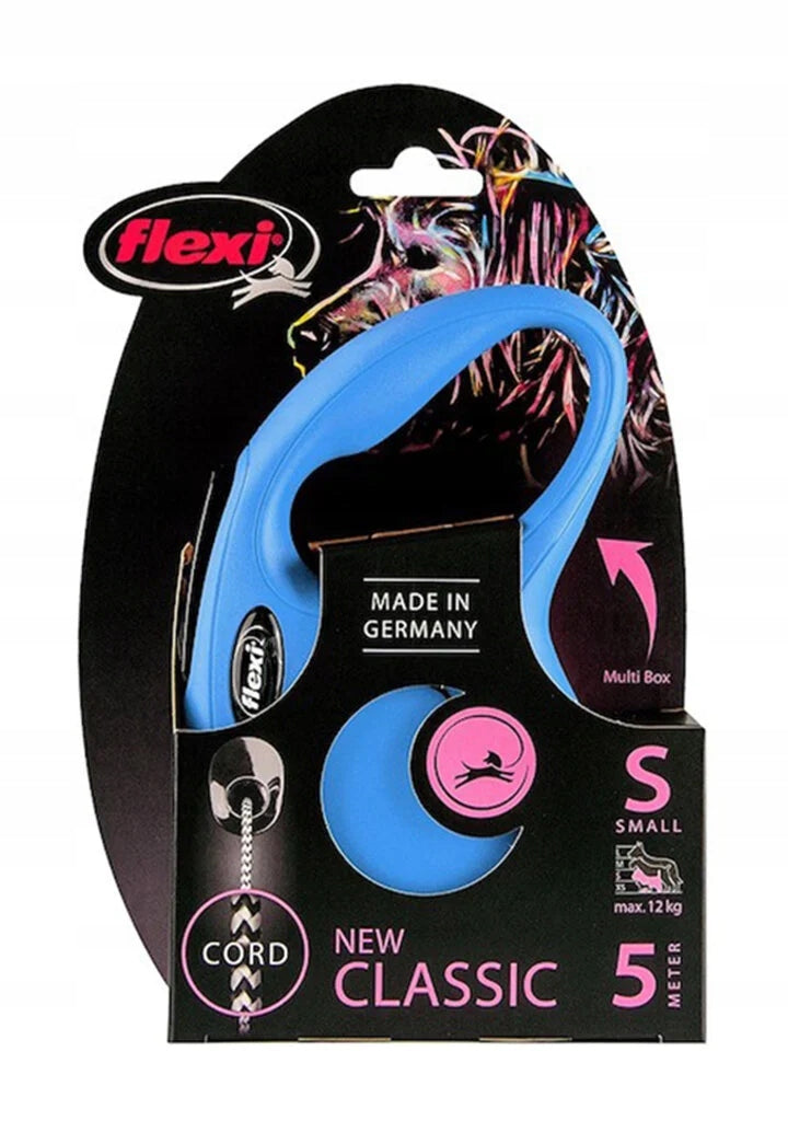 Lanyard NEW CLASSIC S cord -5m -up to 12kg blue Brand Flexi