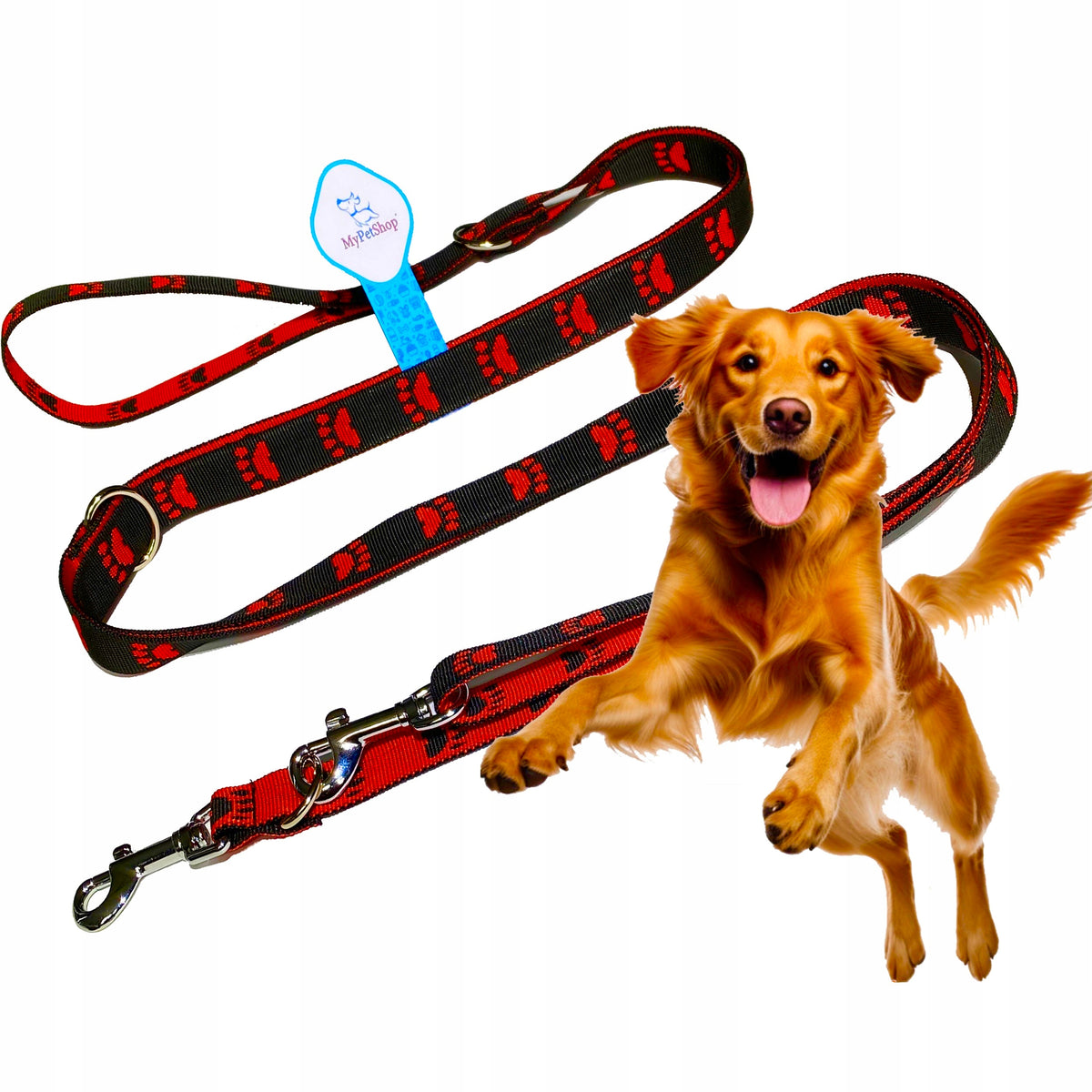 Lanyard for Dog Retractable Training Two-tone 3,2m 4 length Width 25 mm