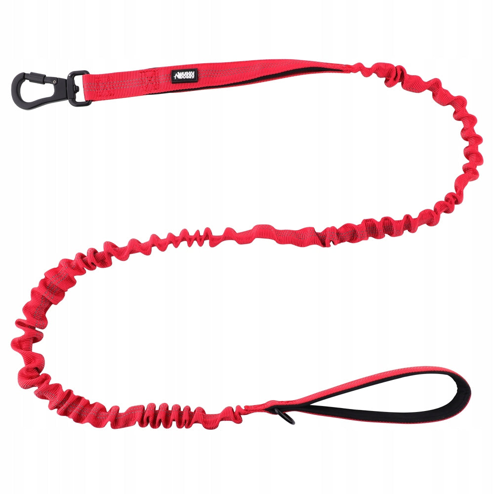 Lanyard with shock absorber for big dog bungee red strong HUGGY DOGGY XL Manufacturer code Smycz z amortyzatorem dla psa - bungee