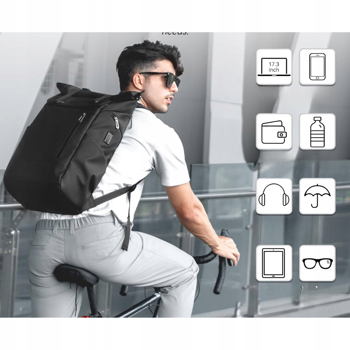 Laptop Backpack MARK RYDEN RollTop Adjustable 20 - 29L 17,3" Waterproof Brand no brand