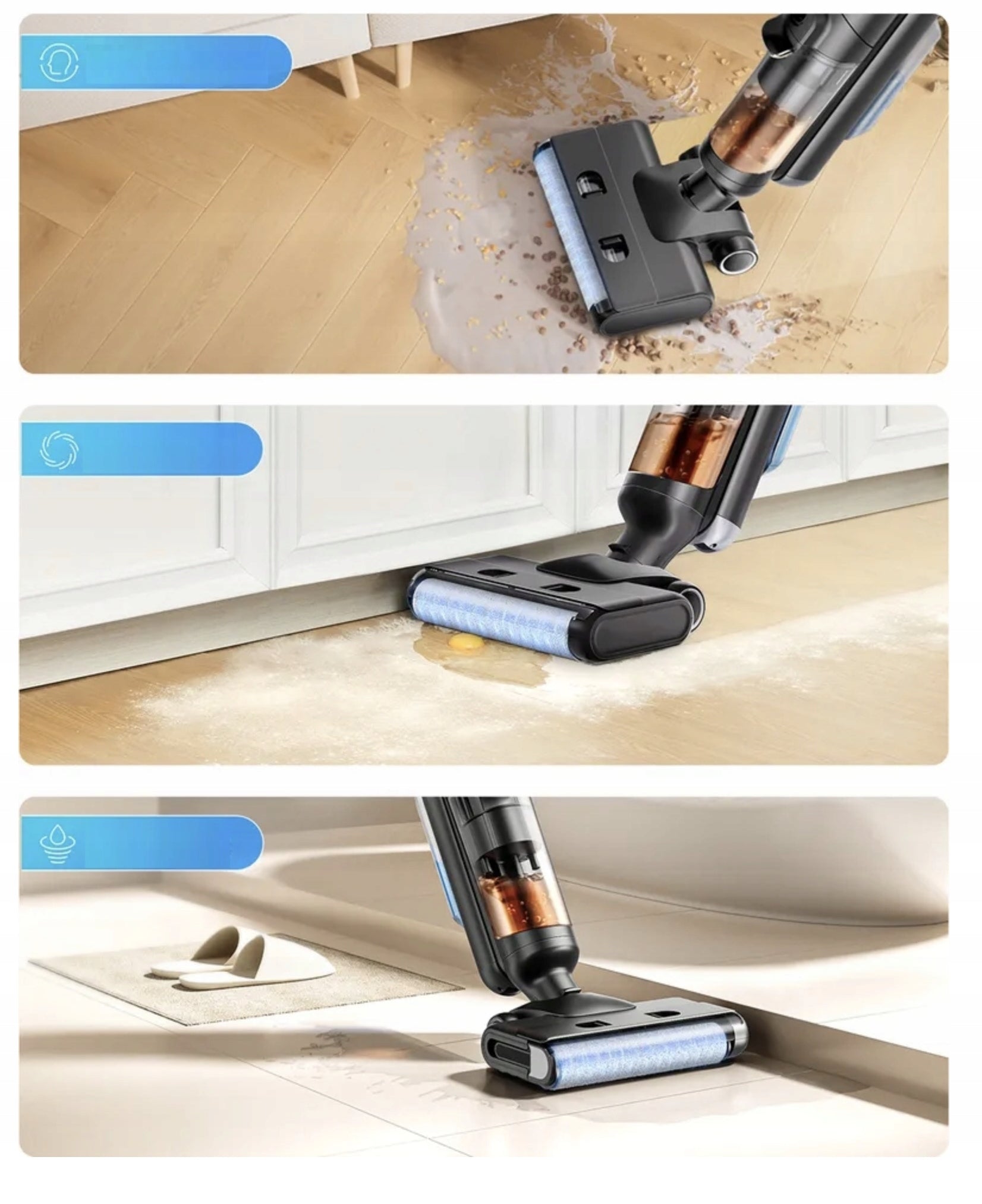 Laresar M3 Vertical Cordless Washing Vacuum Cleaner HEPA Kit Wet Dry Series Laresar Odkurzacz mopujący bezprzewodowy