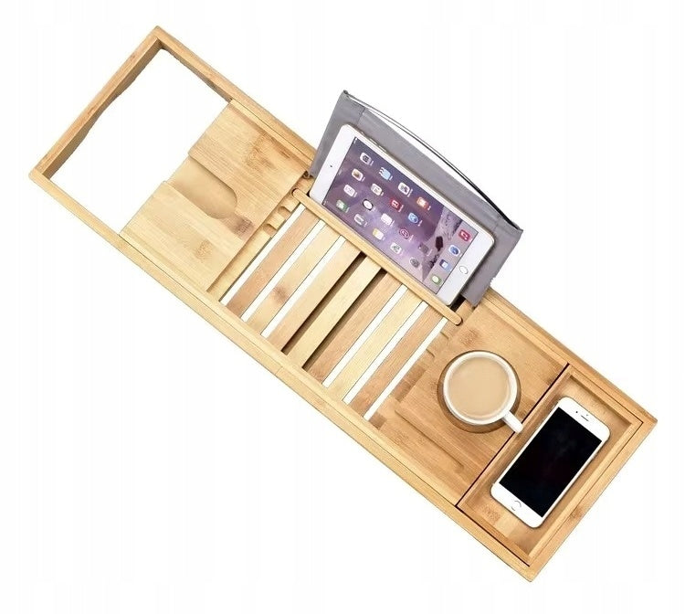 Large Bathtub Shelf Adjustable Bamboo Home SPA Overlay Tray Bamboo XXL 4 EAN (GTIN) 5905378785502