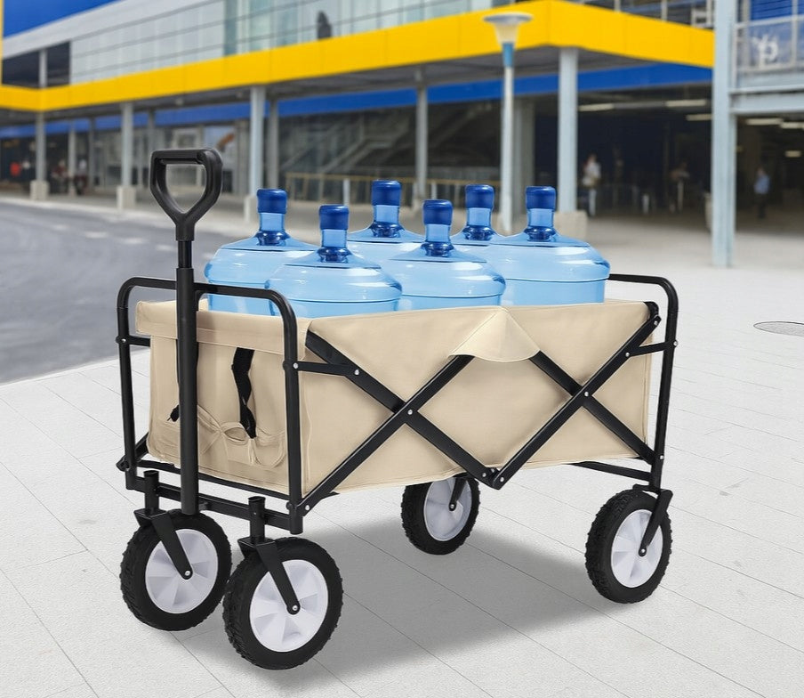 Large Beach Tourist Trolley Folding Transport Garden Camping Capacity 170 l