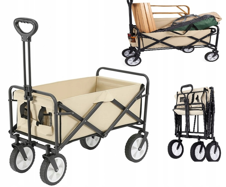 Large Beach Tourist Trolley Folding Transport Garden Camping