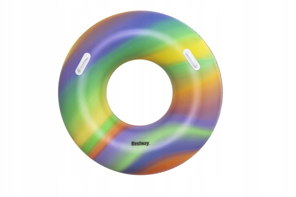 Large Beach Wheel Inflatable Swimming Pool Tanning COLORFUL RAINBOW 36352 Color multicolor