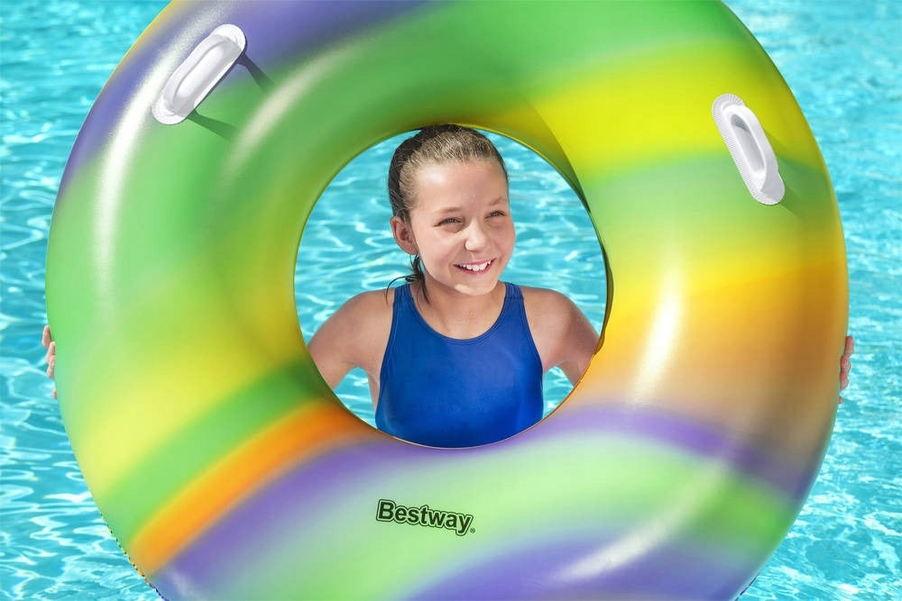 Large Beach Wheel Inflatable Swimming Pool Tanning COLORFUL RAINBOW 36352 Manufacturer code 294323589-32216