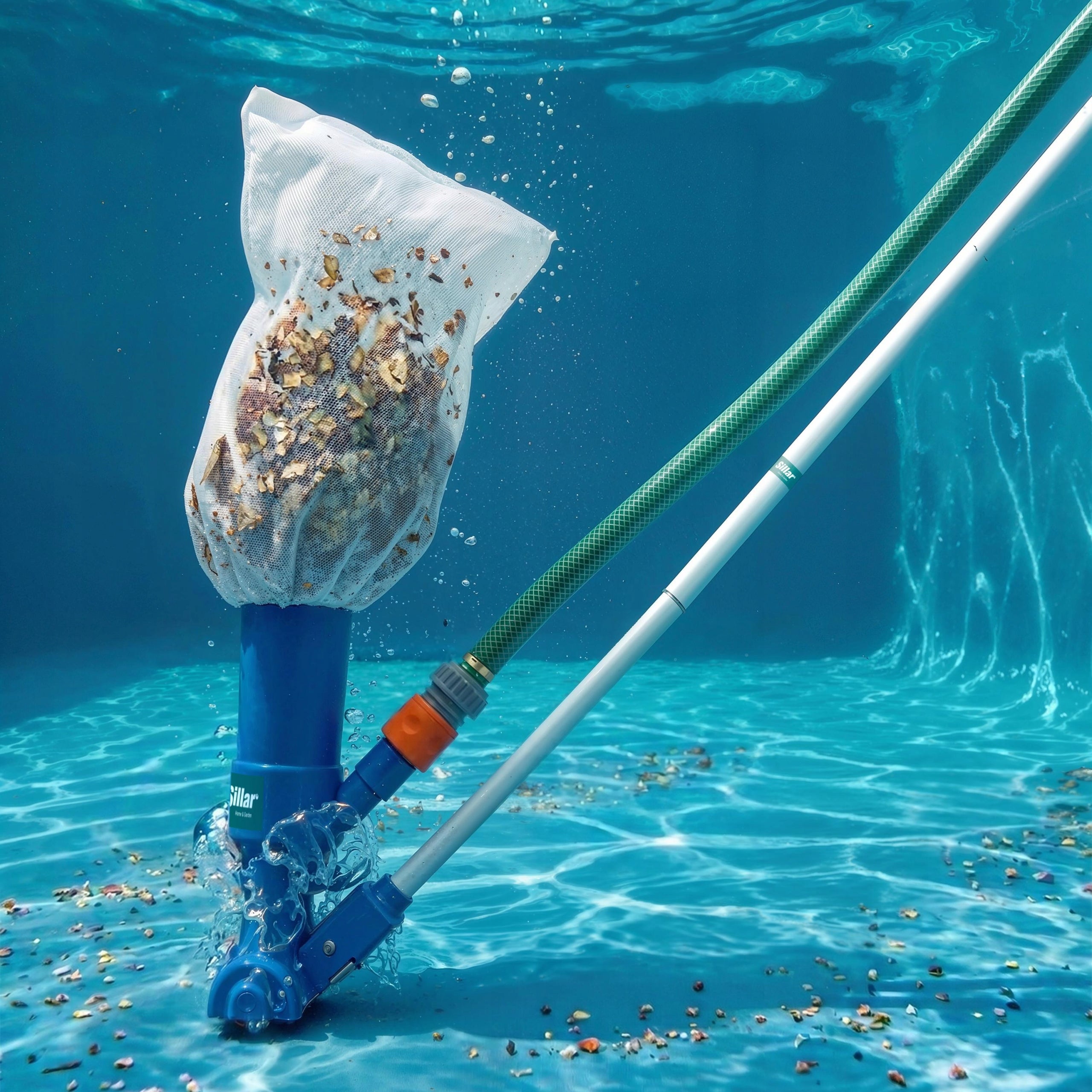 Large Bottom Pool Cleaning Kit Pool Vacuum Cleaner + Mesh + Bag Packaging status original