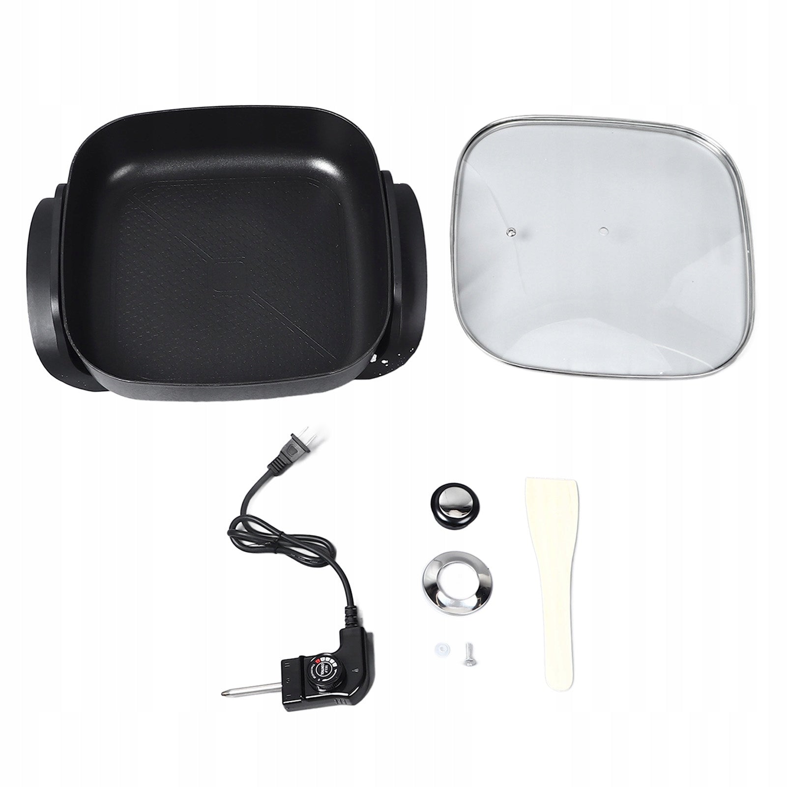Large Capacity Electric Frying Pan, Fast Heating, QI Dominant color multicolor