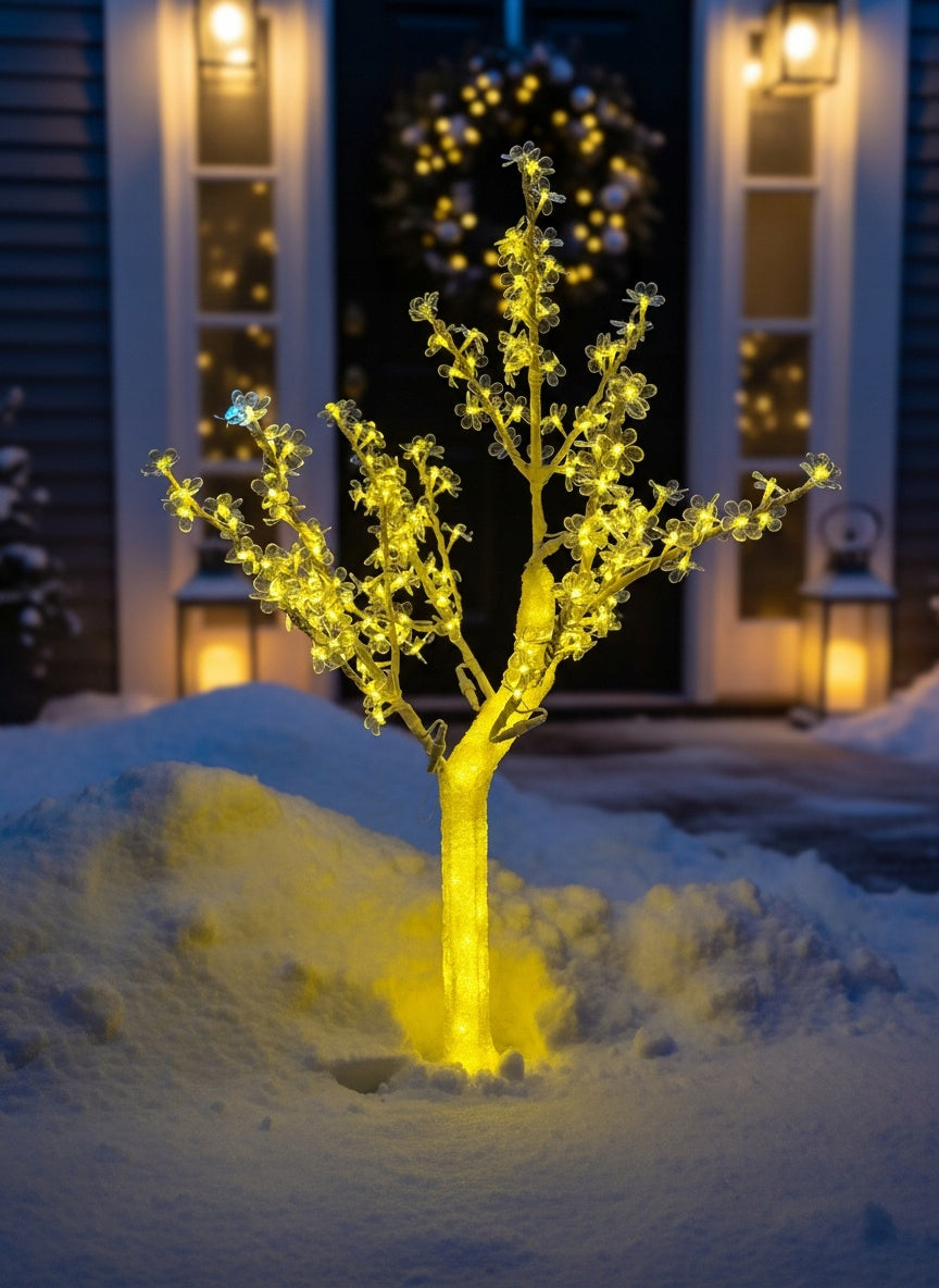 Large Christmas Tree Glowing LED 120cm Cherry For Outdoor Garden Brand no brand