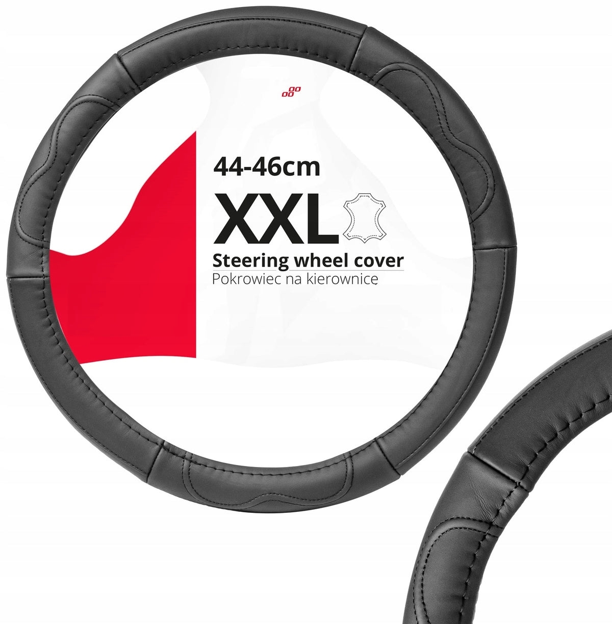 Large Cover Leather Car Steering Wheel Cover 44-46cm EAN (GTIN) 5903293035542