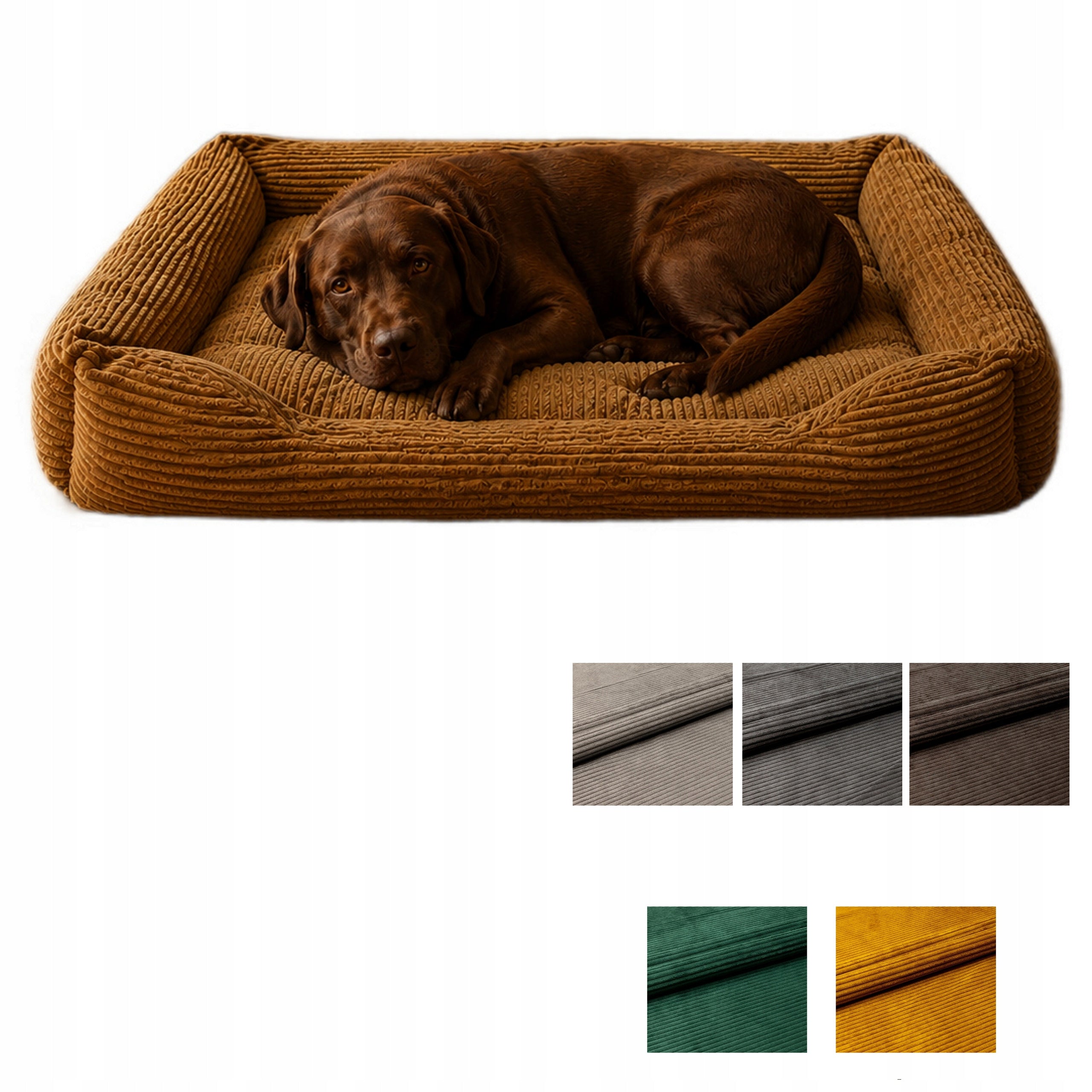 Large Dog Bed Corduroy XXL Comfortable Soft Bedding 100x80
