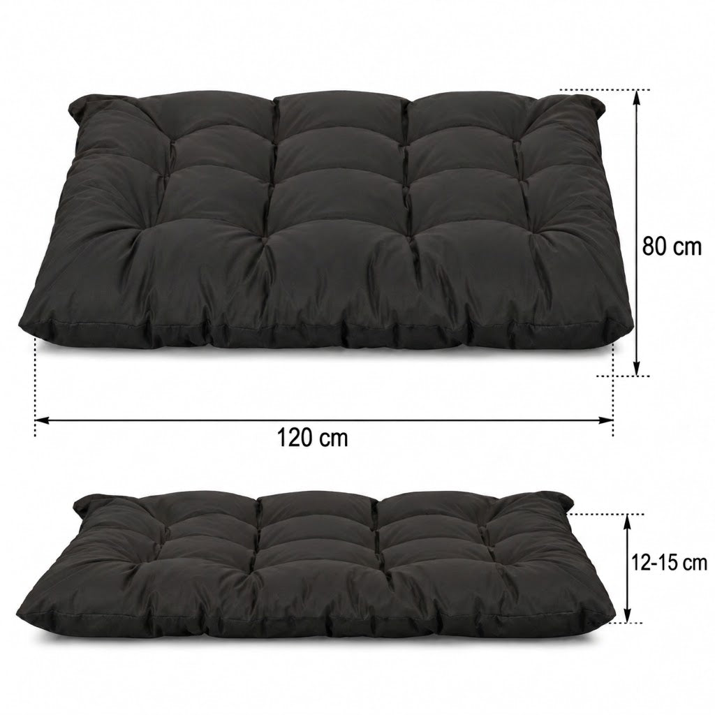 Large Dog Bed WATERPROOF Cushion Comfortable BED 120x80 BLACK Manufacturer code 5903631572715