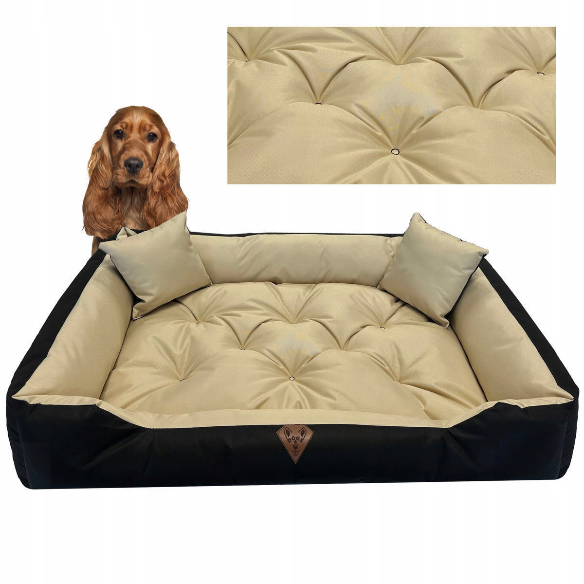 Large Dog Bed Waterproof 115x95 Comfortable High Side