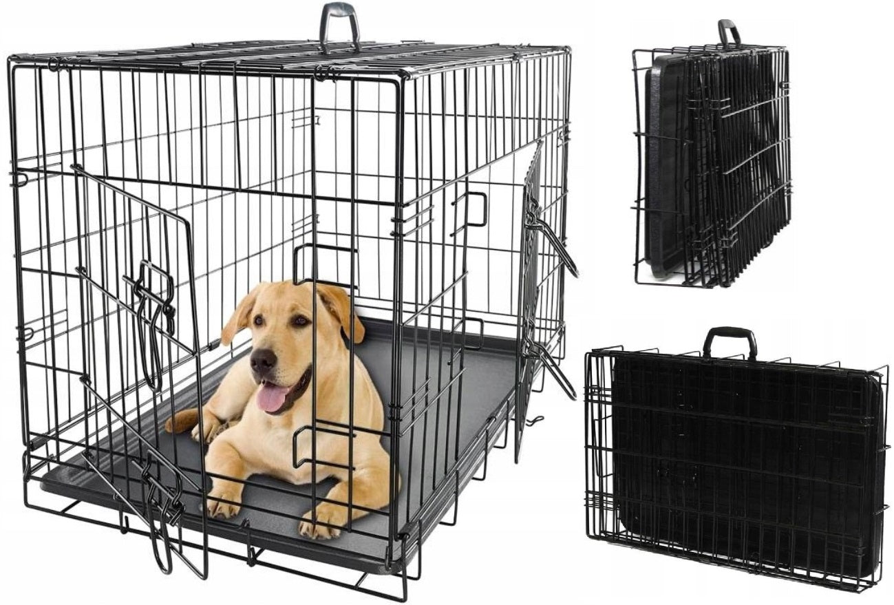 Large Dog Cage for Car Transport Kennel Metal 107x69x76 XXL
