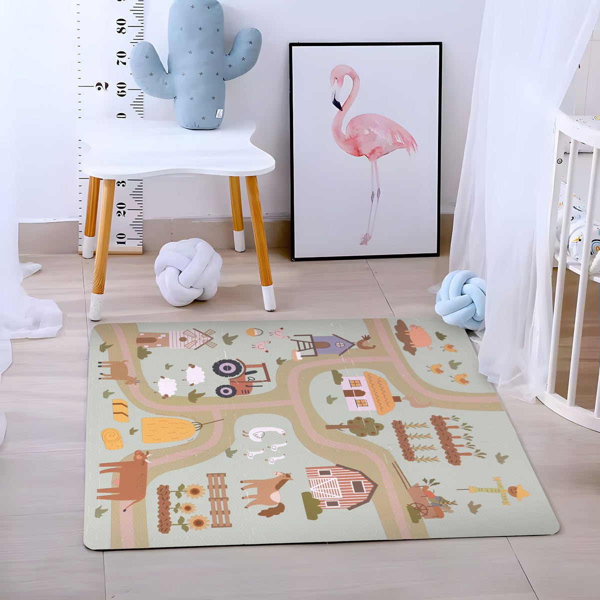 Large EVA foam mat for children farm 90,5x90,5 cm 21 elements Brand Ecotoys