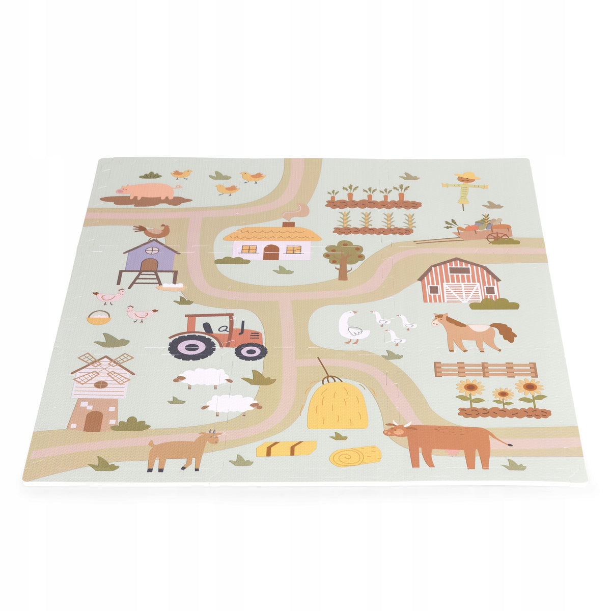 Large EVA foam mat for children farm 90,5x90,5 cm 21 elements Manufacturer code ECOEVA019