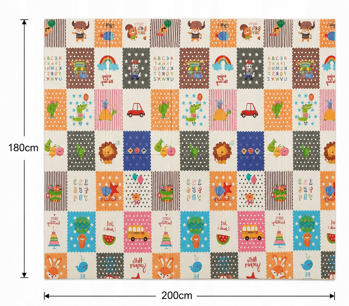 Large Educational Foam Mat 180x200 cm Folding Double Sided XPE (I166) Manufacturer code I166
