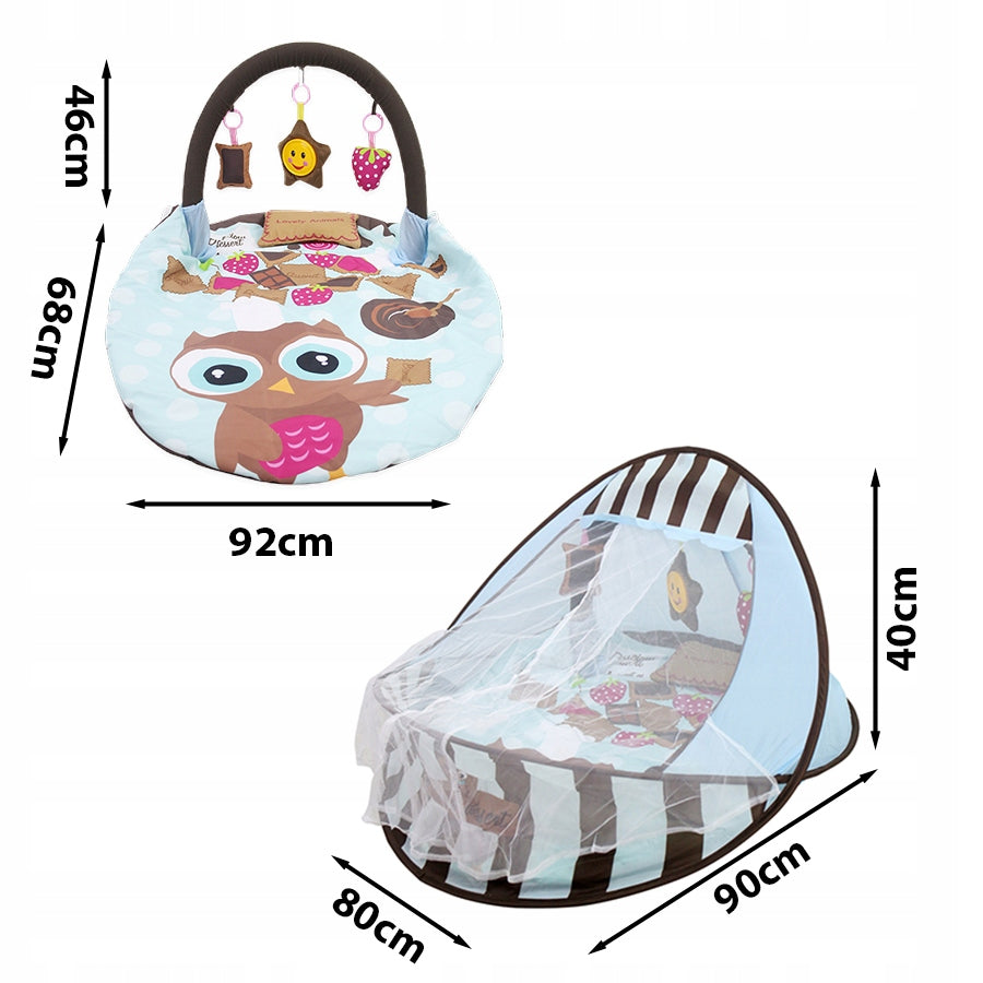 Large Educational Mat For Baby Owl Music Box POP-UP Tent with Mosquito Net Manufacturer code Z878