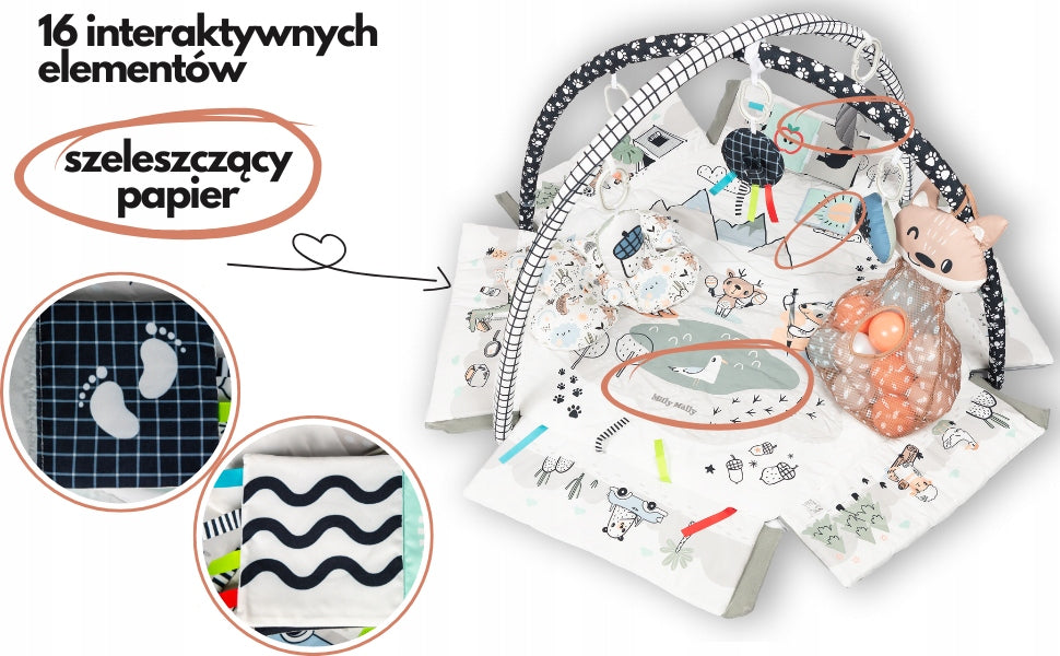 Large Educational Mat Soft Interactive Balls 5in1 Minky Milly Mally Manufacturer code 5901761127393