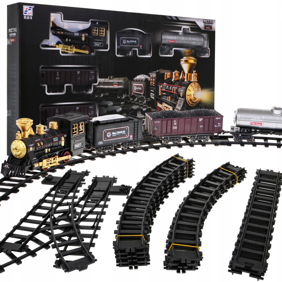 Large Electric Queue Locomotive with Smoke Function Battery Carriage