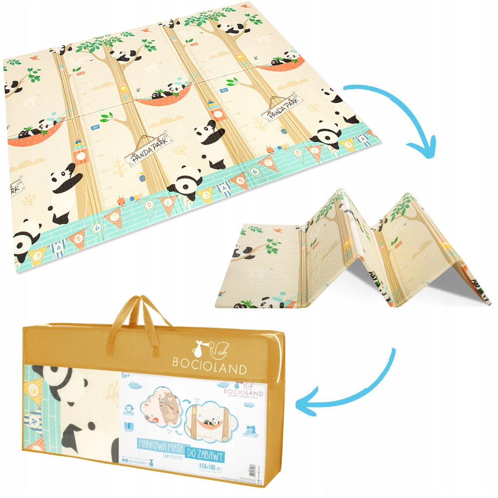 Large Foam Mat 150x180 cm DOUBLE-SIDED SOFT THICK - fun, crawling Brand Bocioland
