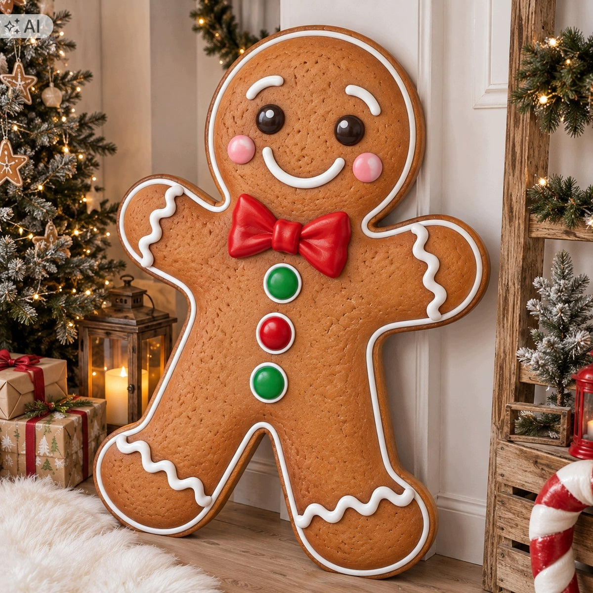 Large Format Figurine Props for Christmas Session Gingerbread Biscuits 75cm Brand no brand