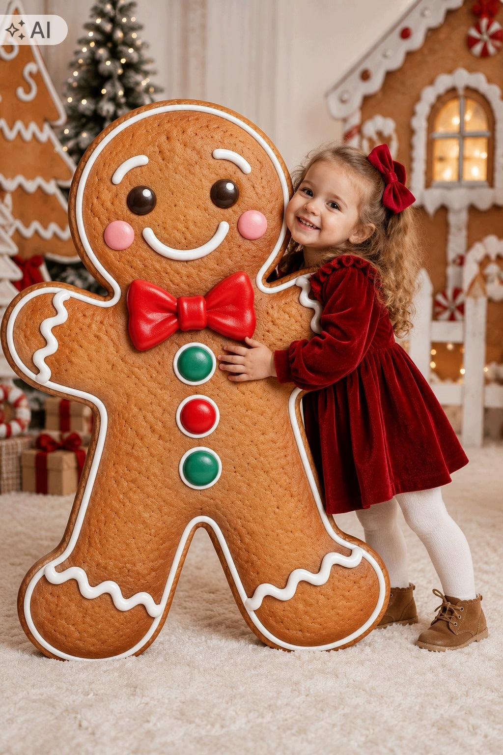 Large Format Figurine Props for Christmas Session Gingerbread Biscuits 75cm Product height 75 cm