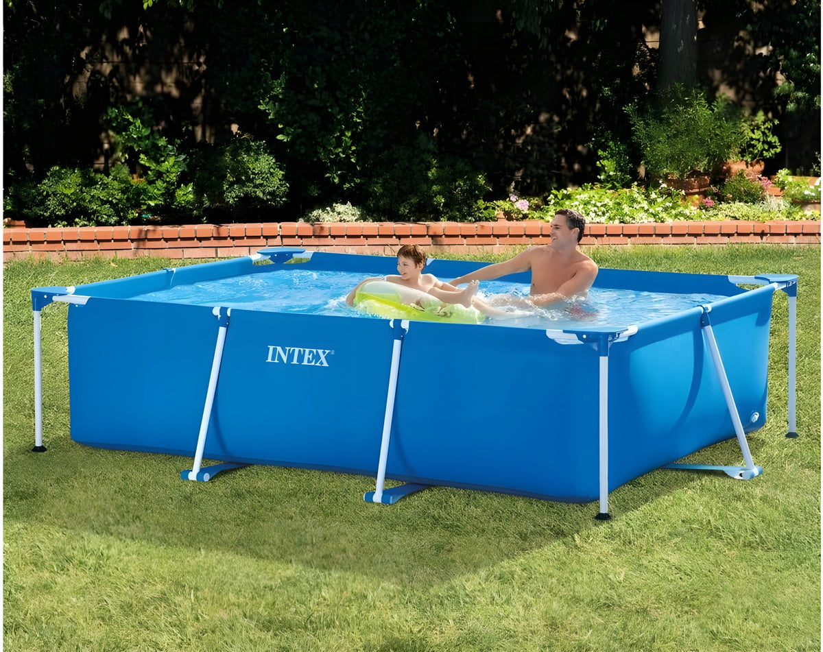Large Framed Pool Rectangular INTEX 300x200x75 cm Garden Packaging status original