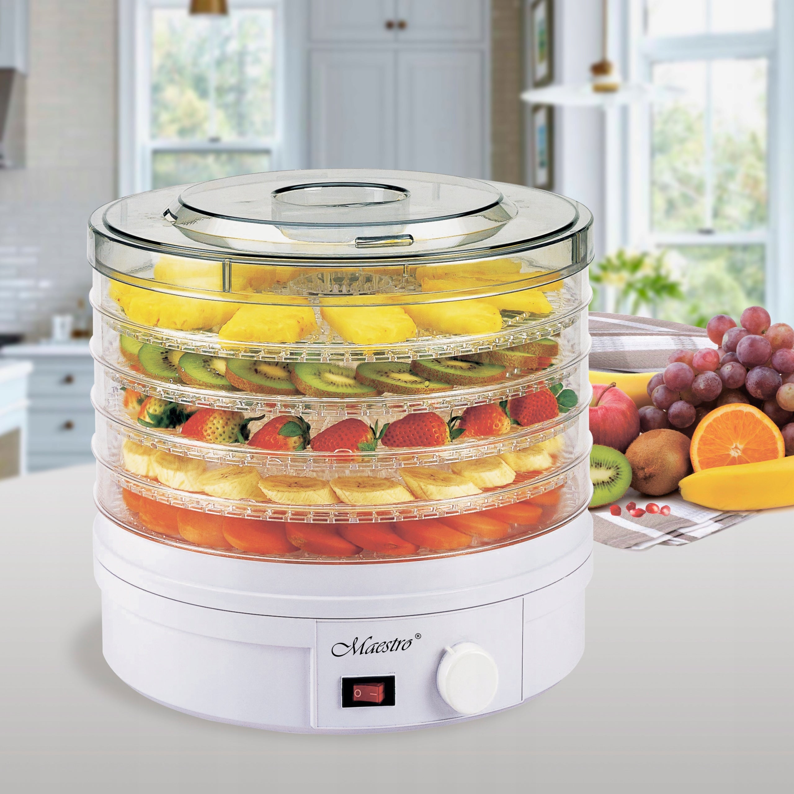 Large Fruit Dryer Mushroom Herbs Maestro MR-766 520W 5 Tray Manufacturer code MR-766