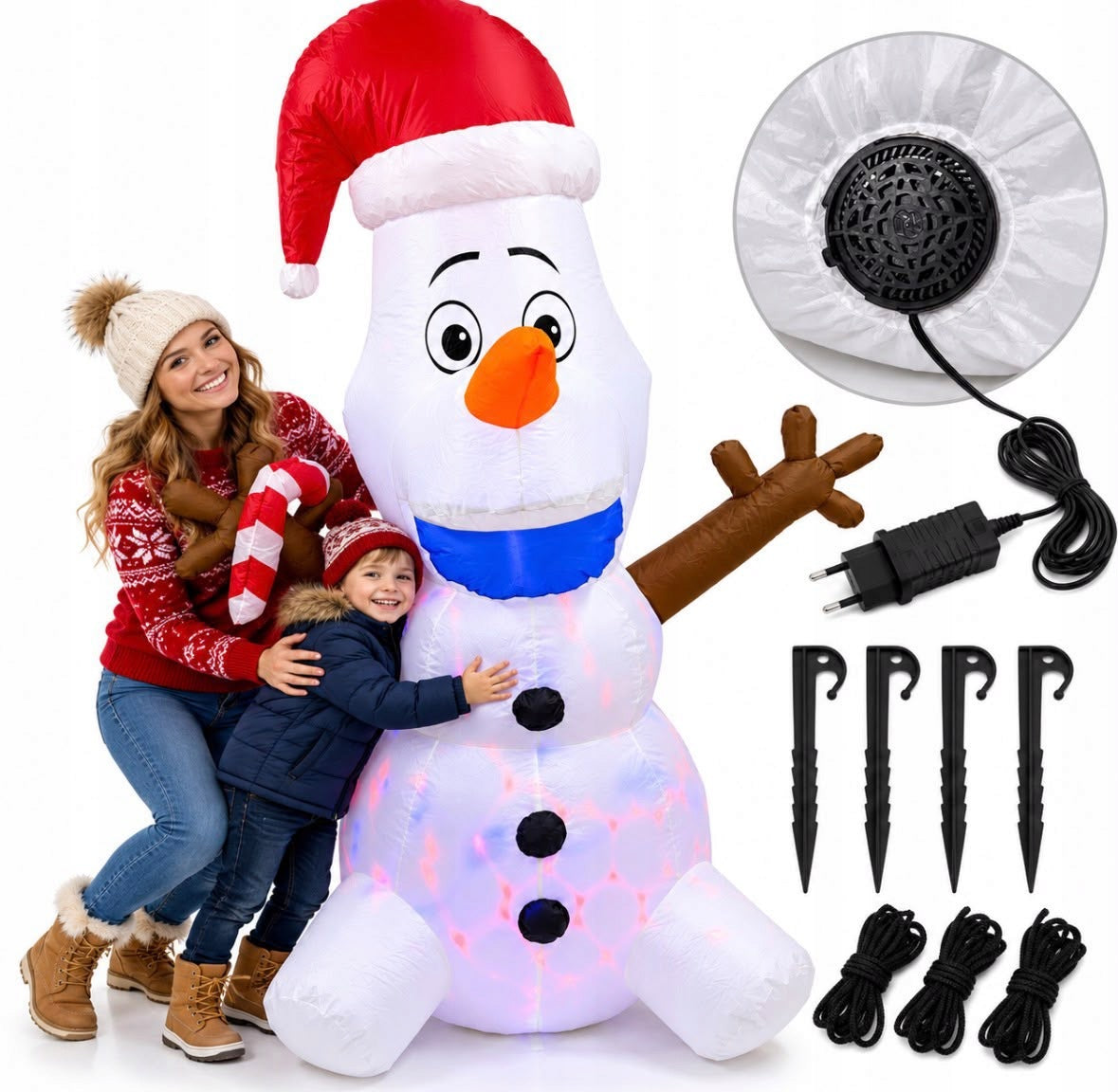 Large Inflatable Snowman Olaf with LED Christmas Light 180 cm Manufacturer code 880013