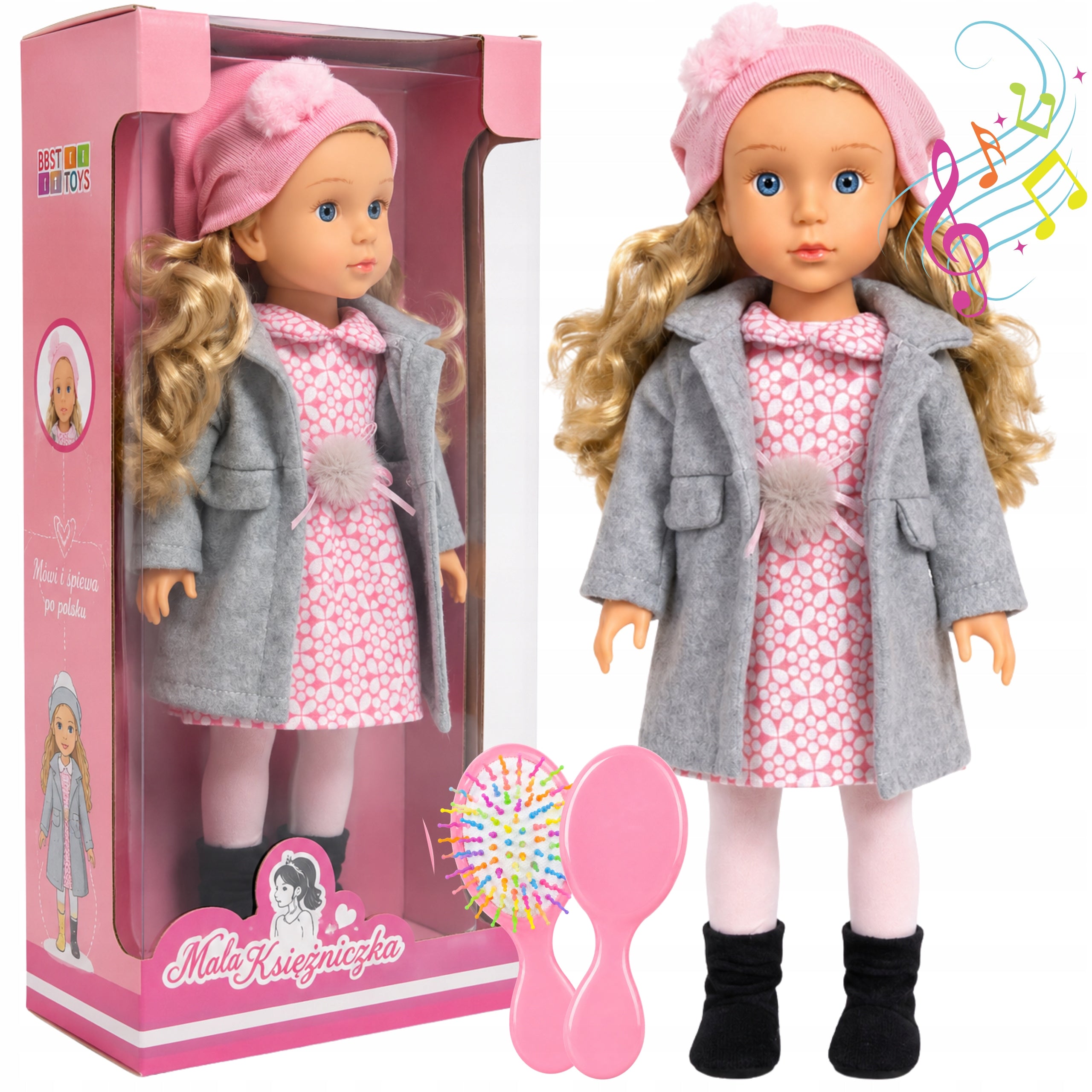 Large Lalka Interactive 40 cm Speaks and Sings in Polish For Girls