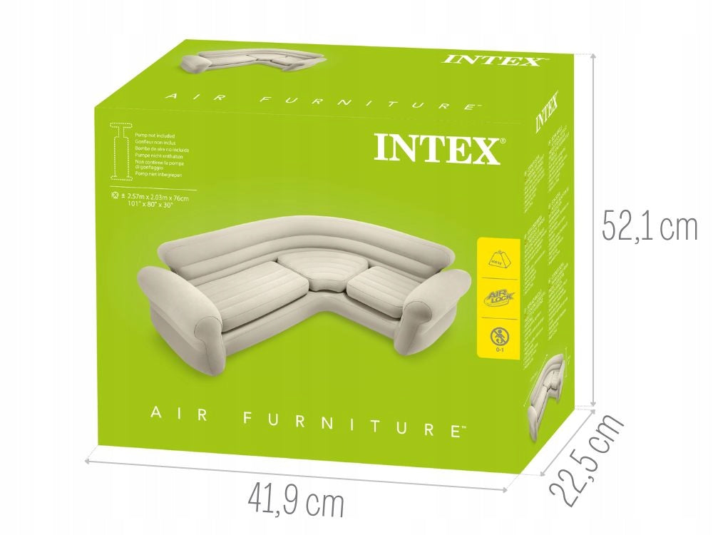 Large Mattress Inflatable Velour Sofa Bed 257x203x76 Intex 68575 New 2026 Manufacturer code 68575