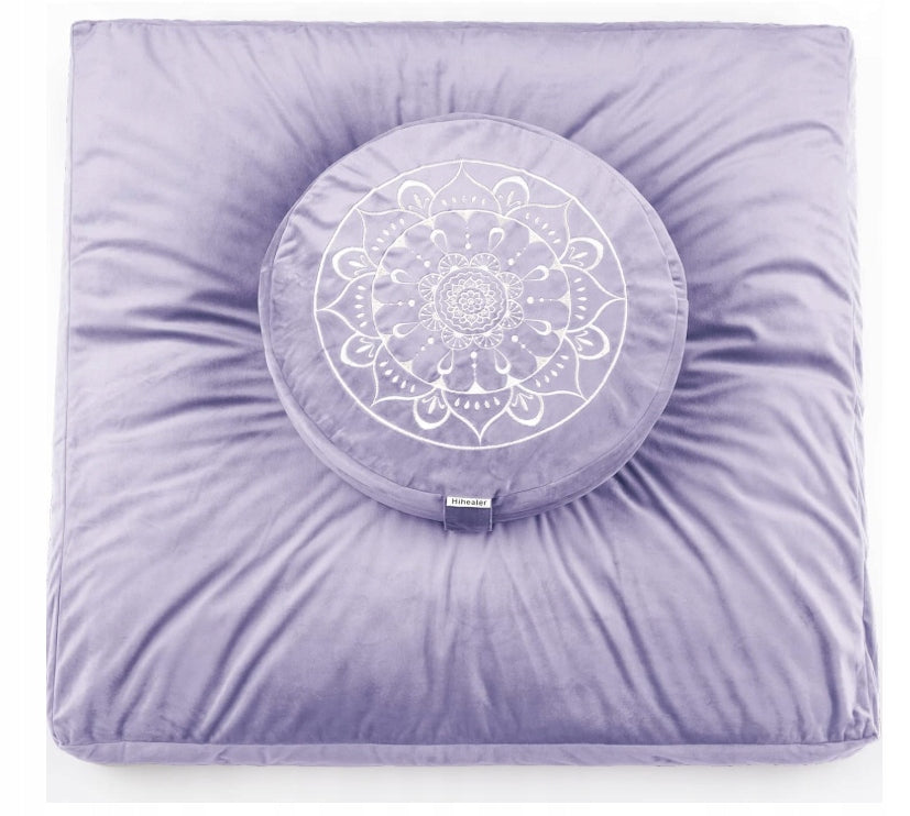 Large Meditation Pillow and Mat Zabuton Set Stable Support