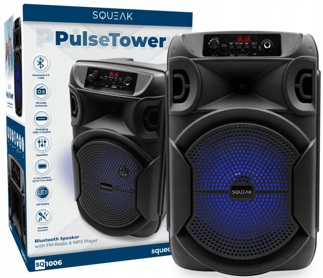 Large Powerful Boombox Speaker Column Karaoke Sound System Pulse Tower SQ1006