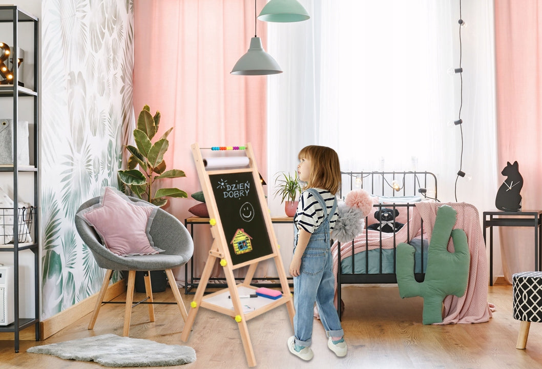 Large Rotating 5in1 Magnetic Dry Erase Wooden Chalkboard Kind chalk magnetic dry-erasable